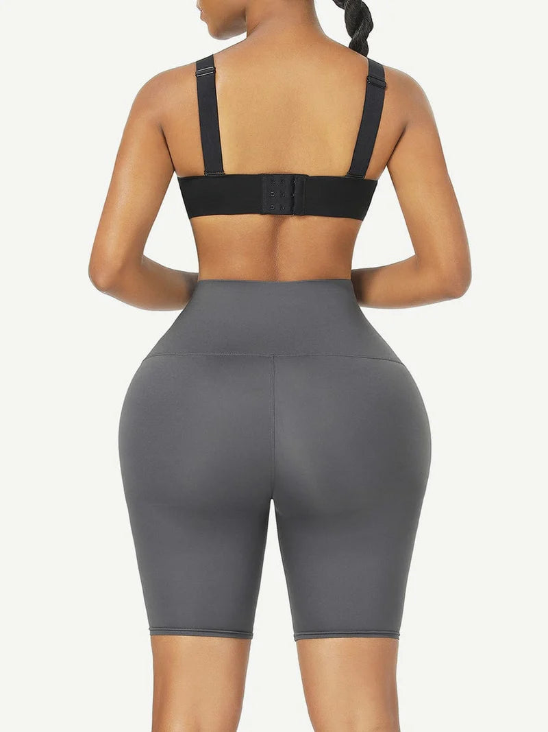 015 Mid-Thigh 2-in1 Waist Trainer Shorts